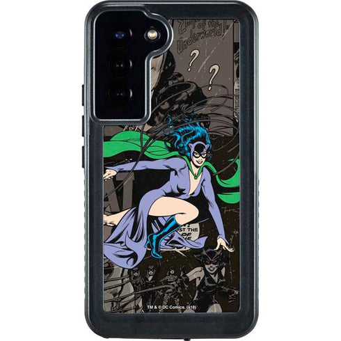 DC Comics Catwoman Vintage Action Pose Pattern Galaxy S24 Plus Waterproof Case
